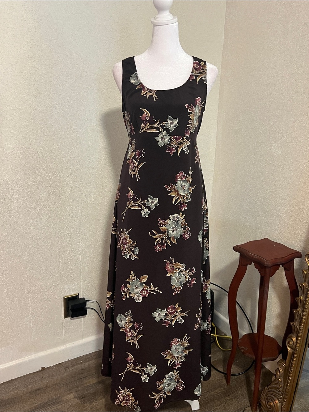 All that Jazz Black Floral Maxi Dress with Soft Blooms